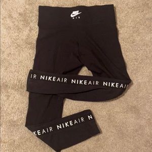 Nike leggings with logo down the sides of the legs